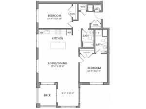 Floor Plan 2 | Luxury Apartments in Beverly MA | The Flats at 131