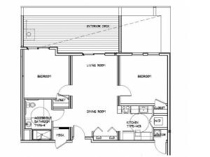 Floor Plan 22 | Allston Studio Apartments | Trac 75