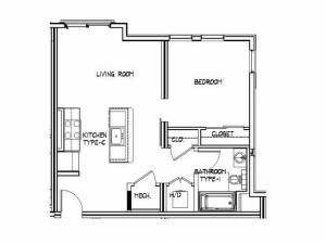 Floor Plan 5 | Apartments For Rent Allston MA | Trac 75