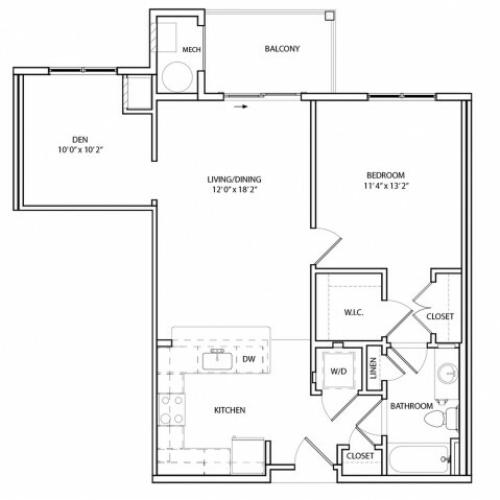 Floor Plan 5 | Apartments Near Baltimore MD | Overlook at Franklin Square