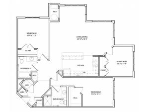 Floor Plan 21 | Luxury Apartments In Baltimore, MD | Overlook at Franklin Square