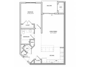 Floor Plan 3 | Luxury Baltimore Apartments | Overlook at Franklin Square