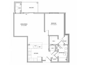 Floor Plan 4 | Apartments For Rent In Baltimore MD | Overlook at Franklin Square
