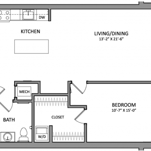 Floor Plan 3 | Apartments In Beverly MA | Link 480
