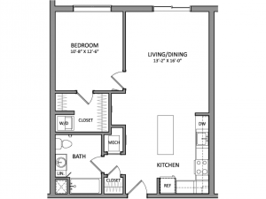 Floor Plan 2 | New Apartments Beverly MA | Link 480