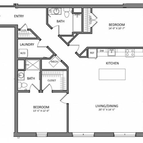 Floor Plan 10 | Apartments North Of Boston | Link 480