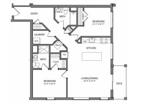 Floor Plan 11 | Beverly MA Apartments | Link 480