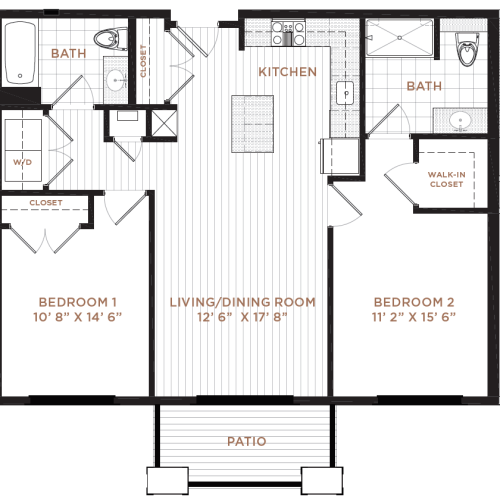Floor Plan 7 | Studio Apartment Nashua NH | Corsa
