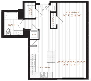 Studio Floor Plan | Nashua NH Apartments | Corsa