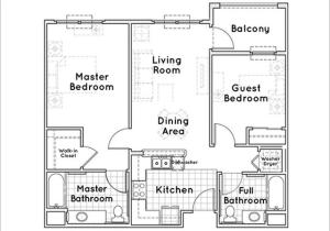 Chaparral floor plan - 910 square feet - 2 bed, 2 bath