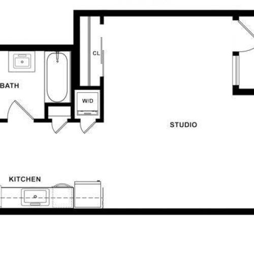 567 square foot studio apartment