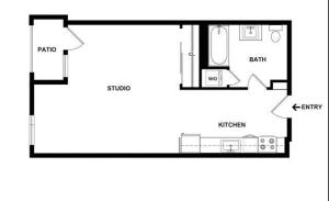 533 square foot studio apartment