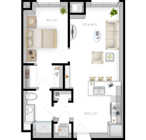 1BR/1BA - Tower 18