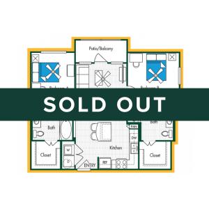 2BR/2BA - B2 - Sold Out
