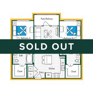 2BR/2BA - B2 A - Sold Out