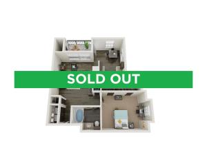 SOLD OUT 1BR/1BA - A2 Standard