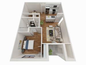 1 Bedroom Floor Plan - Avoca Apartments in Louisville, KY
