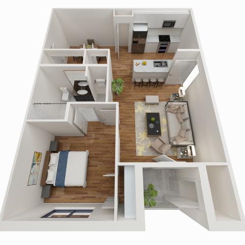 1 Bedroom Floor Plan - Avoca Apartments in Louisville, KY