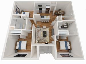 3 Bedroom Floor Plan - Avoca Apartments in Louisville, KY