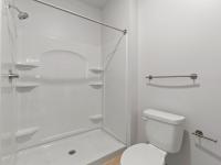 Bathroom with roll in shower