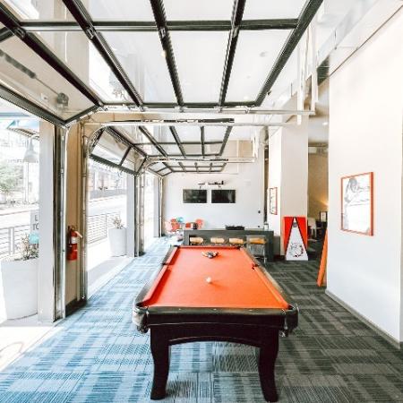 Pool table in the Resident Lounge