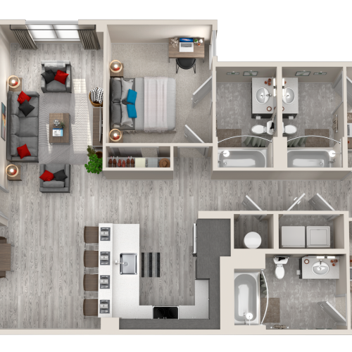 4 Bedroom, 4 Bathroom A Floorplan