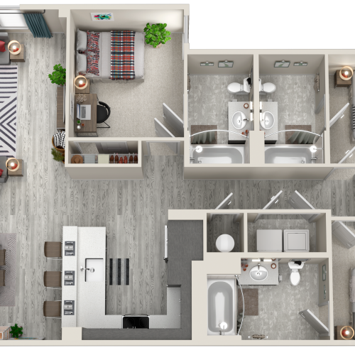 3 Bedroom, 3 Bathroom D.2 Floorplan