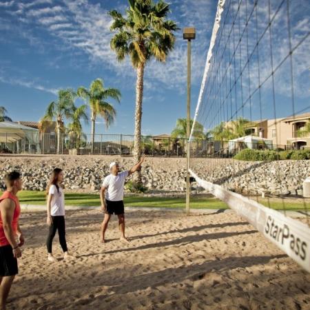 volleyball court at ua rental property