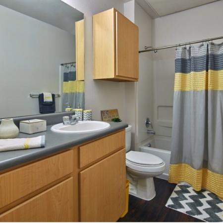 large bathroom in highland apartment