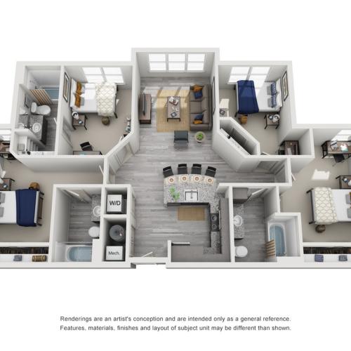 4 bedroom apartment in clemson