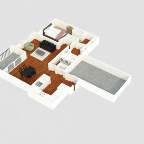 1 bedroom apartment floor plan