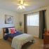 La Aloma Apartments, interior, child's bedroom, window, bed, carpet, desk and chair, ceiling fan,