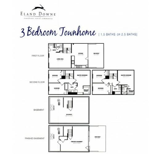 Three Bedroom Townhome