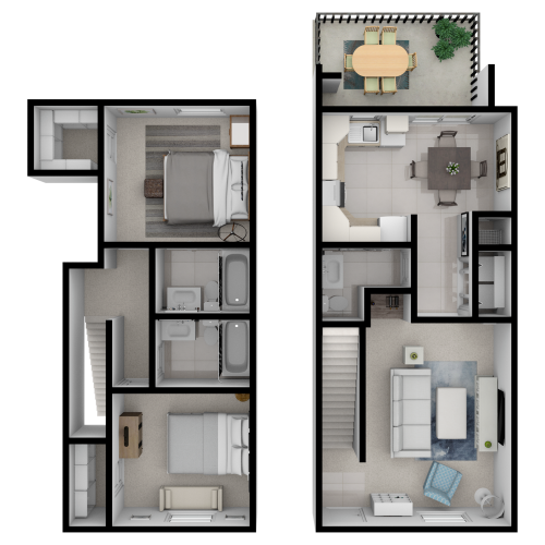 Willow Trace B4 - 2 Bed 2 bath 1045 Sq Ft