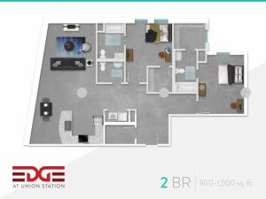 2 Bedroom | Apartments in Worcester, MA | Edge at Union Station