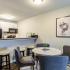 Dining room table and kitchen barstool seating