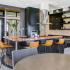 Clubhouse kitchen with barstool seating