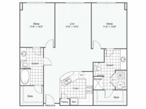 Floor Plan 18 | Downtown Dallas Apartments | Arrive West End