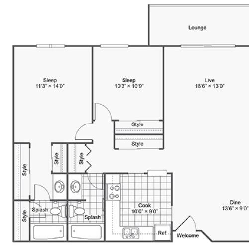 Floor Plan Images | Twelve501 Apartment Homes Apartments For Rent Burnsville MN 55337