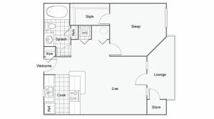 Floor Plan 1 | Apartments In Atlanta | Arrive Perimeter