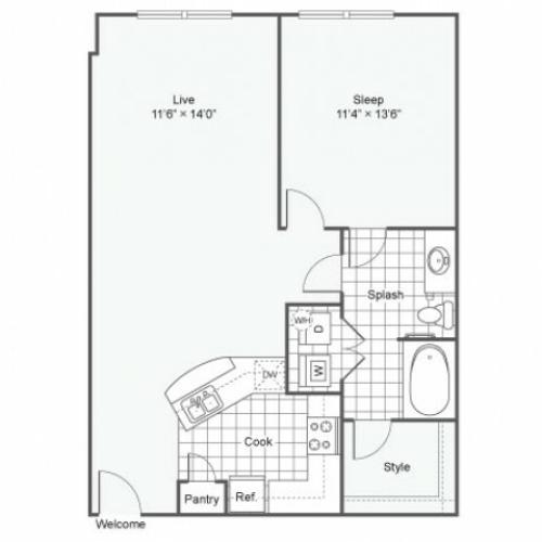 Floor Plan 10 | Dallas TX Luxury Apartments | Arrive West End