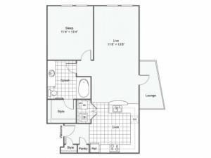 Floor Plan 11 | Luxury Downtown Dallas Apartments | Arrive West End