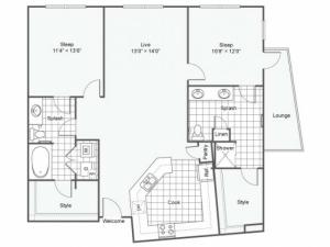 Floor Plan 22 | Apartments Downtown Dallas TX | Arrive West End