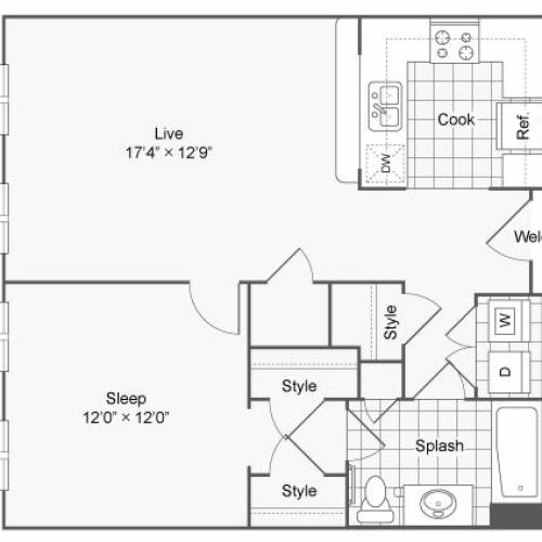 Floor Plan 18 | Alamo Heights Luxury Apartments | Arrive Eilan