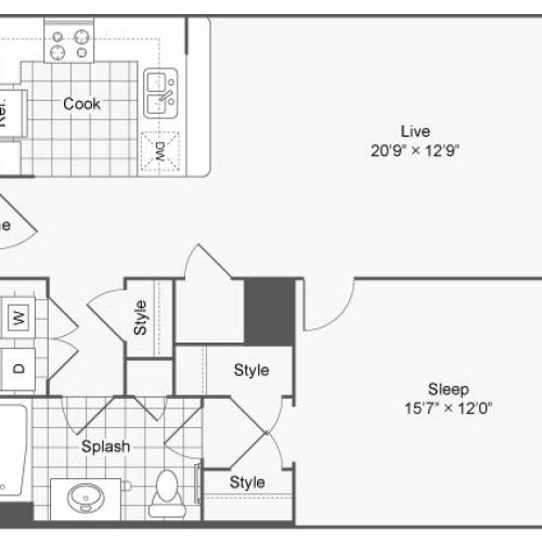 Floor Plan 27 | | Alamo Apartments San Antonio TX | Arrive Eilan