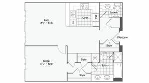 Floor Plan 34| Alamo Apartments San Antonio TX | Arrive Eilan