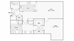 Floor Plan 57| Alamo Apartments San Antonio TX | Arrive Eilan
