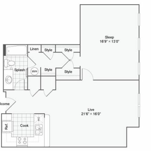 Floor Plan 72| Alamo Apartments San Antonio TX | Arrive Eilan