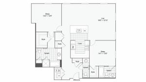 Floor Plan 91| Alamo Apartments San Antonio TX | Arrive Eilan