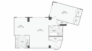 Floor Plan 2 | Apartments Near Johns Hopkins University | The Social North Charles